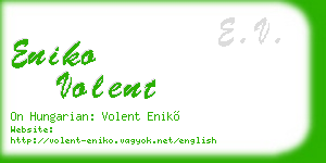 eniko volent business card