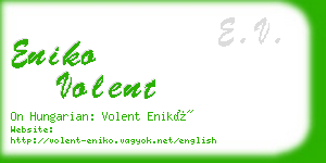 eniko volent business card